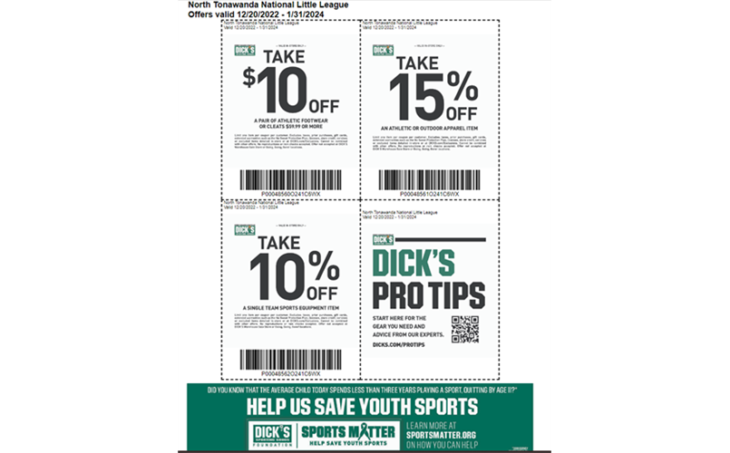 DICKS SPORTING GOODS COUPONS