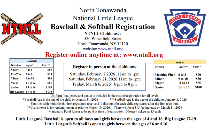 2026 Spring Baseball Registraion